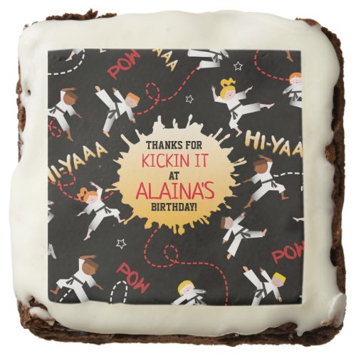 Karate Kids Taekwondo Children Birthday Party Gift Brownie