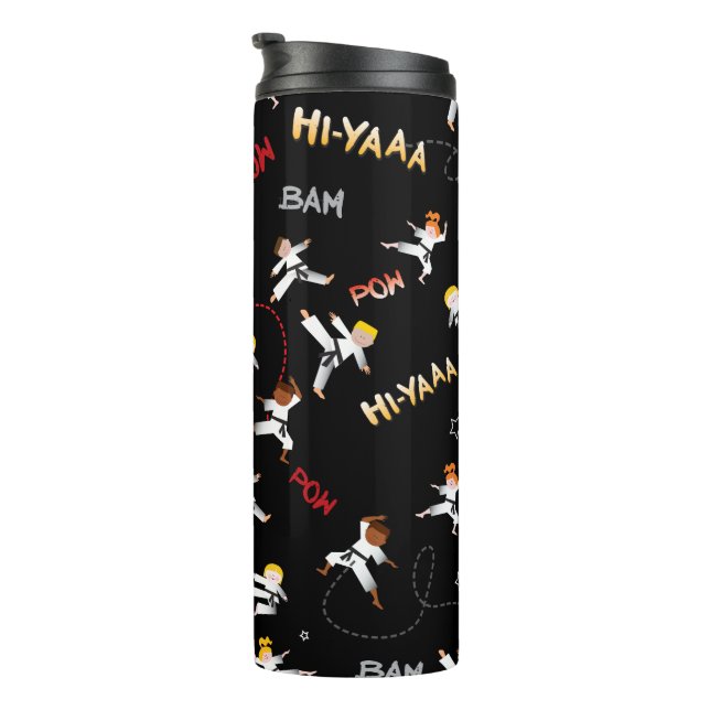 Karate Kids Taekwondo Children Birthday Party Gift Thermal Tumbler (Rotated Right)