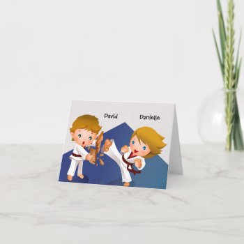Karate Kids Thank You Notecard by PixiePrints at Zazzle