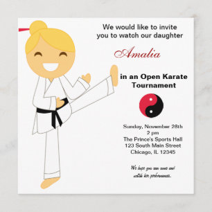 Karate Kids Tournament Invitation