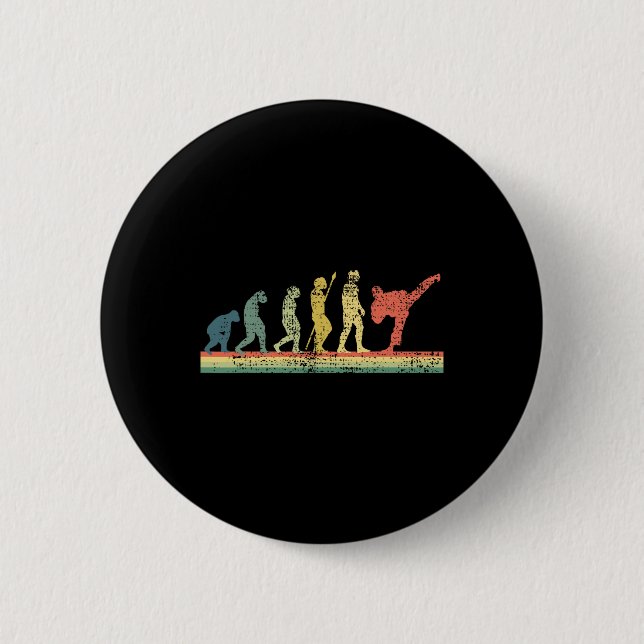 Karate Kung Fu Material Arts  Button (Front)