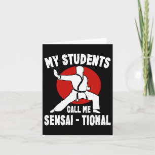 Karate Kung Fu Sensai Gift I Martial Arts Fighter Card