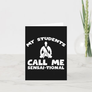 Karate Kung Fu Sensai Teacher - Martial Arts Fight Card