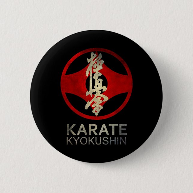 Karate Kyokushin  Button (Front)
