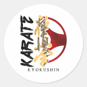 Karate Kyokushin Martial Arts Trainer Fighter Mart Classic Round Sticker