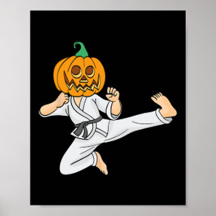 Karate Lazy Halloween Costume Cool Martial Arts Pu Poster