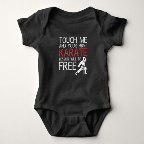 Karate Lesson Karate Martial Arts Baby Bodysuit