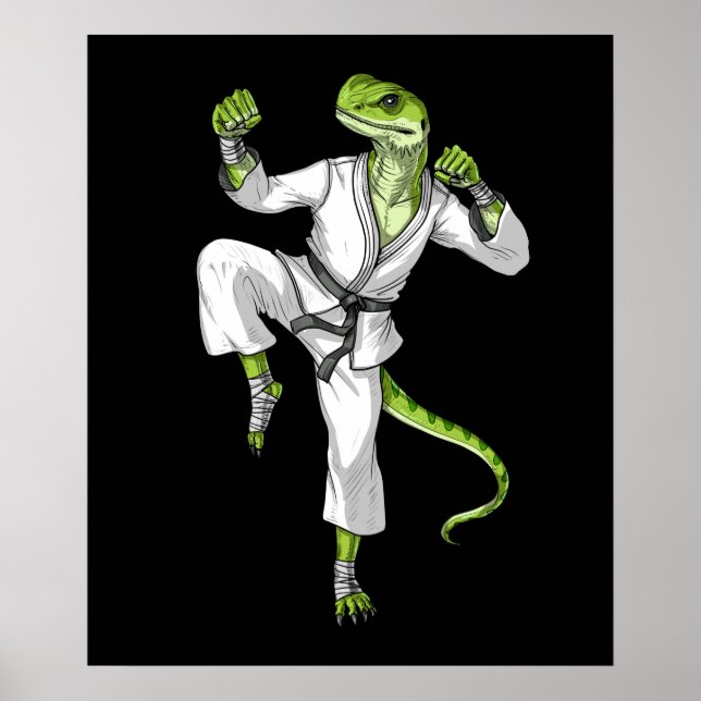 Karate Lizard Poster (Front)
