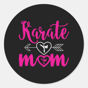 Karate Mama Funny Proud Karate Mom Classic Round Sticker