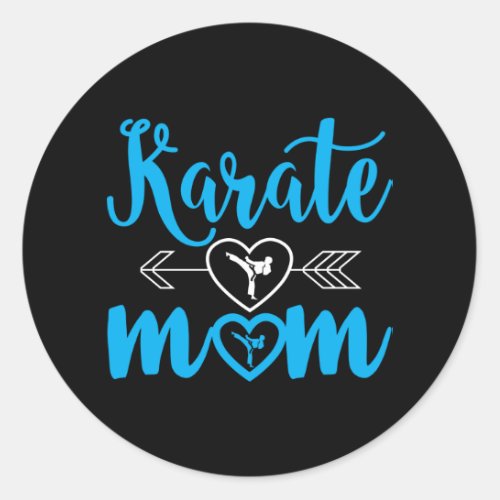 Karate Mama Funny Proud Karate Mom Classic Round Sticker