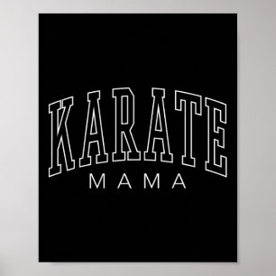 Karate Mama Womens Preppy Karate Mom  Poster