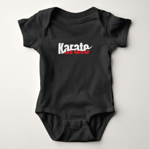 Karate Martial Arts Abstract Swish Baby Bodysuit