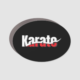 Karate Martial Arts Abstract Swish Car Magnet