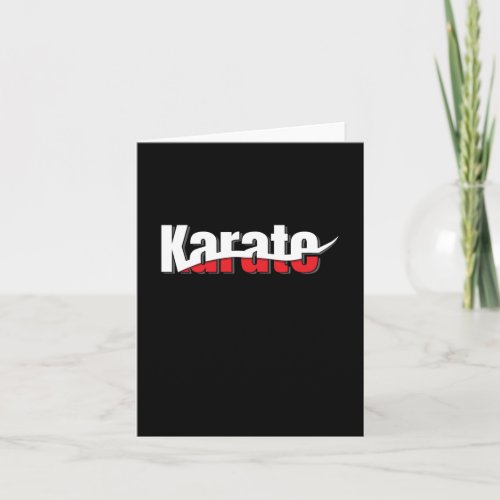 Karate Martial Arts Abstract Swish Card