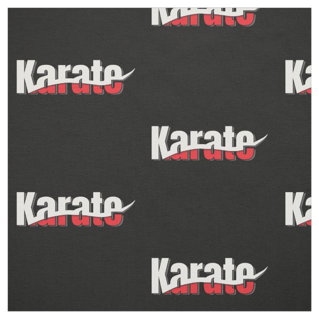 Karate Martial Arts Abstract Swish Fabric (Swatch)