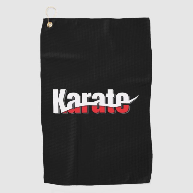 Karate Martial Arts Abstract Swish Golf Towel (Front)