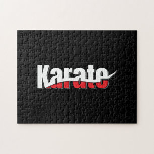 Karate Martial Arts Abstract Swish Jigsaw Puzzle