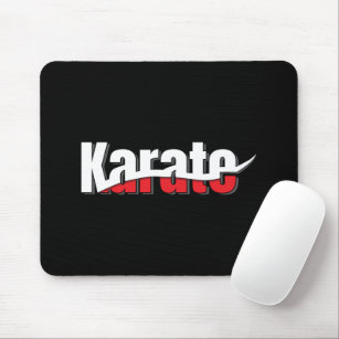 Karate Martial Arts Abstract Swish Mouse Pad