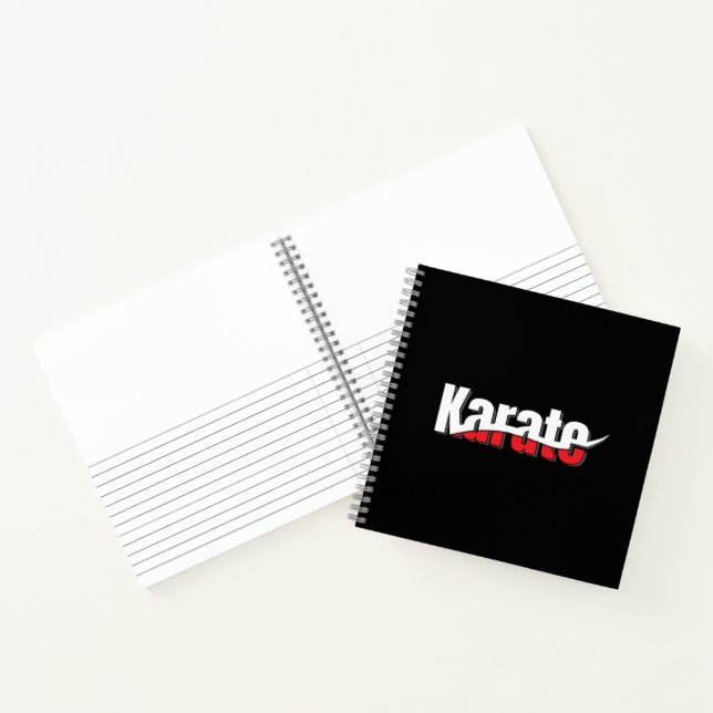 Karate Martial Arts Abstract Swish Notebook (Inside)
