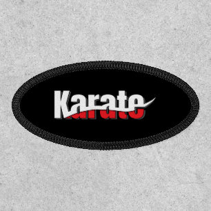Karate Martial Arts Abstract Swish Patch