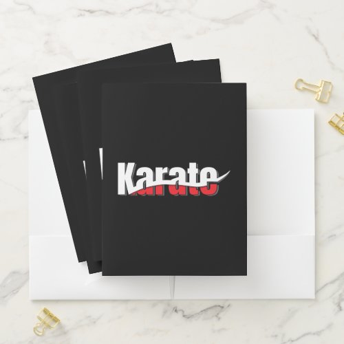 Karate Martial Arts Abstract Swish Pocket Folder