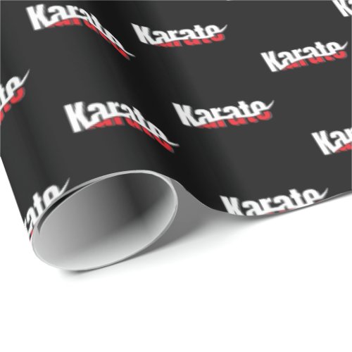 Karate Martial Arts Abstract Swish Wrapping Paper