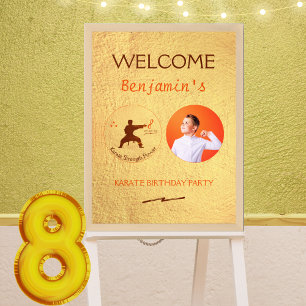 Karate Martial Arts Birthday Welcome Party Posters