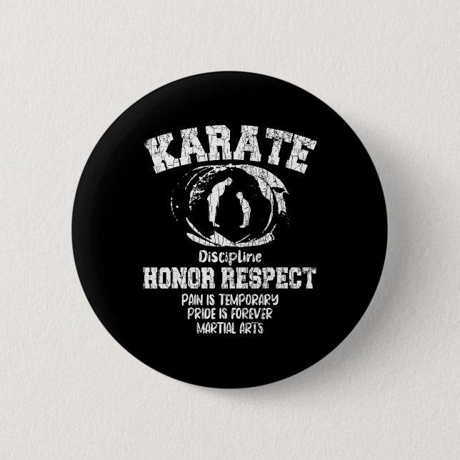 Karate Martial Arts Definition Funny Black Belt Gr Button (Front)