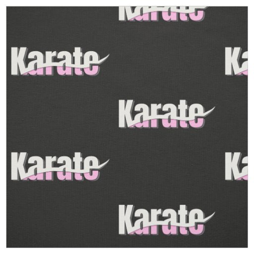 Karate Martial Arts Girly Pink Fabric