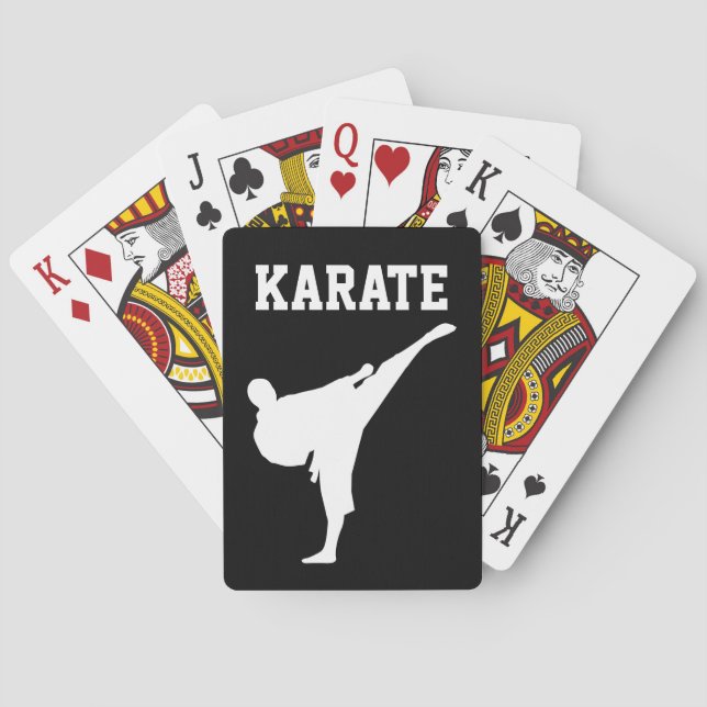 Karate martial arts kid's Birthday party favor Poker Cards (Back)