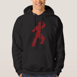 Karate Martial Arts Lover Heart Shape Karate Valen Hoodie