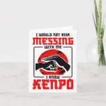 Karate Martial Arts Not Risk Kenpo School Fighter  Card