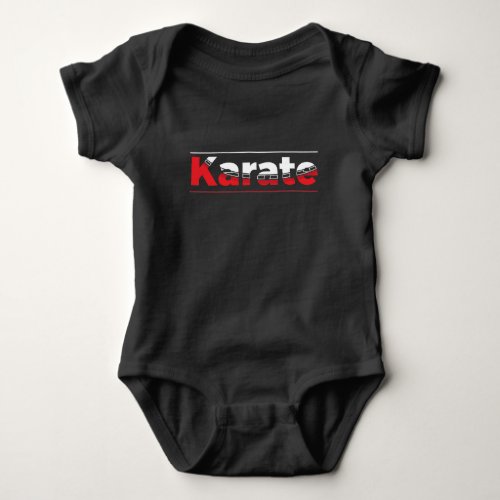 Karate Martial Arts Red Baby Bodysuit