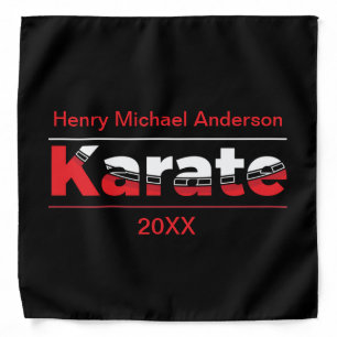 Karate Martial Arts Red Bandana