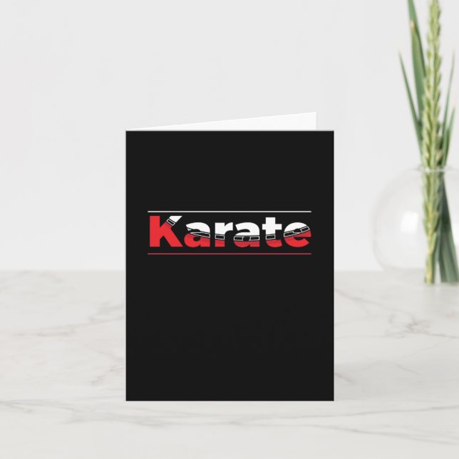 Karate Martial Arts Red Card (Front)