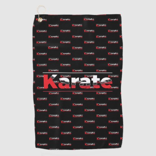 Karate Martial Arts Red Golf Towel