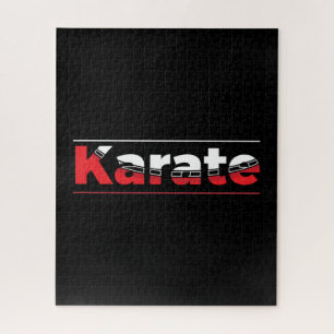 Karate Martial Arts Red Jigsaw Puzzle