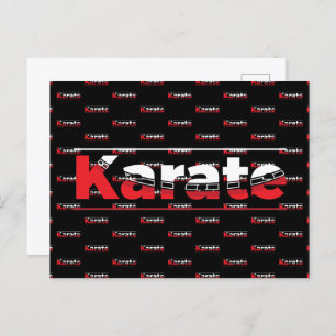 Karate Martial Arts Red Postcard