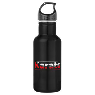 Karate Martial Arts Red Stainless Steel Water Bottle