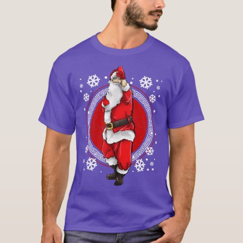 Karate Martial Arts Santa Claus Merry Christmas T_Shirt