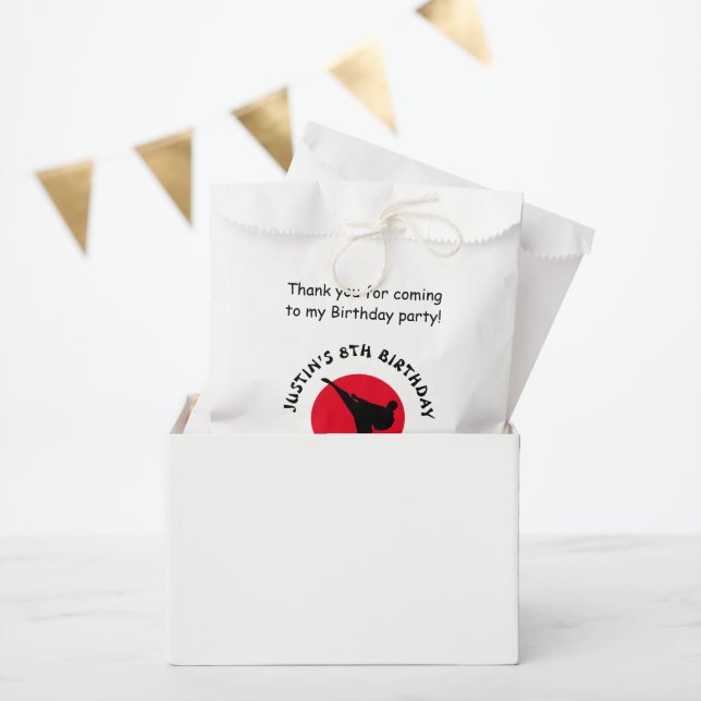 Karate martial arts theme kids Birthday party Favor Bag (Party)