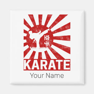 Karate Martial Arts with Japanese Vintage Design Magnet