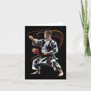 Karate Master In Action For Martial Arts Fans Card