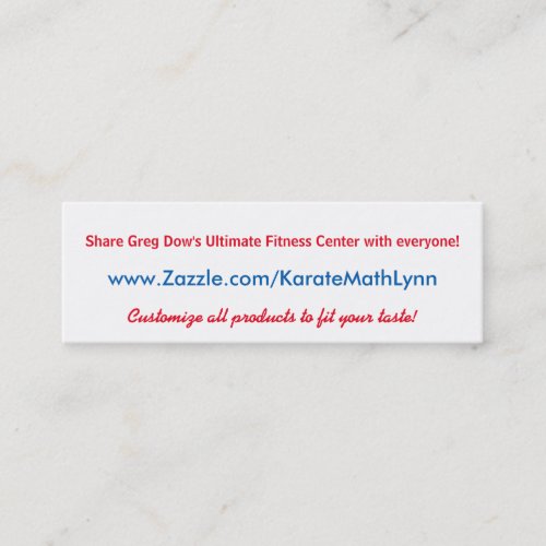 Karate Math Lynn Zazzle Business Card