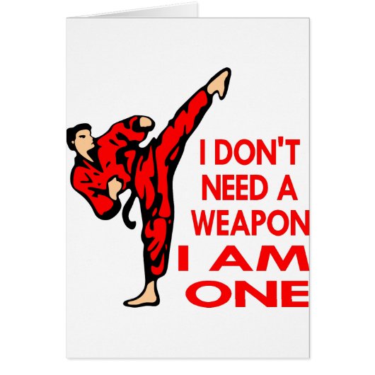 Karate, MMA, I AM A Weapon Cards (Front)