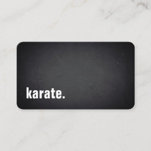 karate. Modern Minimalist Blackboard Professional Business Card
