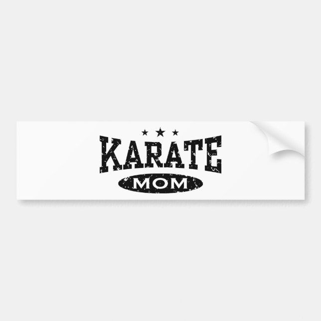 Karate Mom Bumper Sticker (Front)