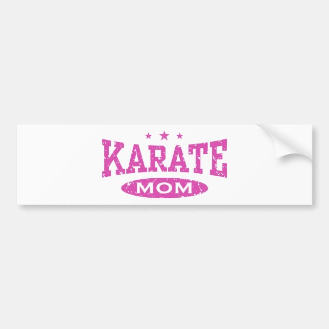 Karate Mom Bumper Sticker (Front)
