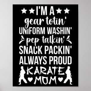 Karate Mom Definition Karate Mother Karate Mama Poster