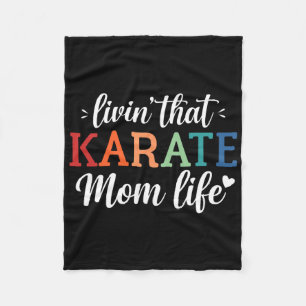 Karate Mom Life Retro - Fleece Blanket